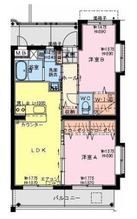 あかねヒルズ南宮崎の物件間取画像